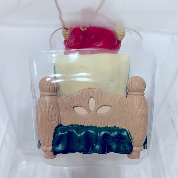 Teddy bear Santa ornament Vintage - Picture 5 of 8